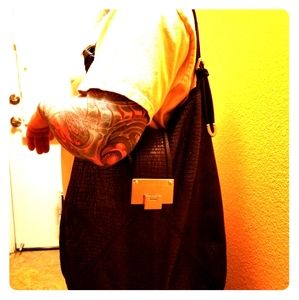 Jimmy Choo Black Python Bag